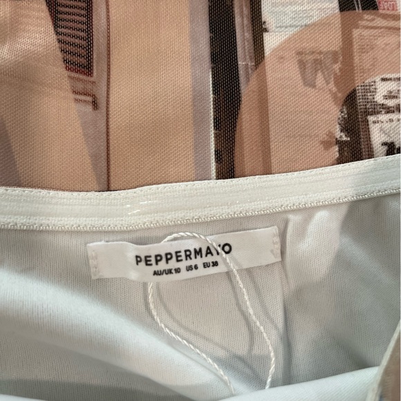 Peppermayo Good Without You Maxi Dress - Neutral Film Graphic - Picture 7 of 7